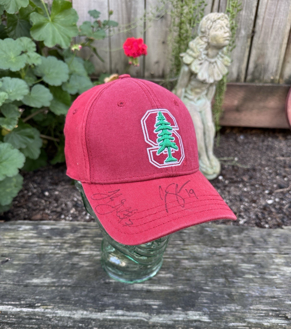 Stanford Cardinals New Era 39Thirty Fitted Hat Size Small / Medium Cap Signed